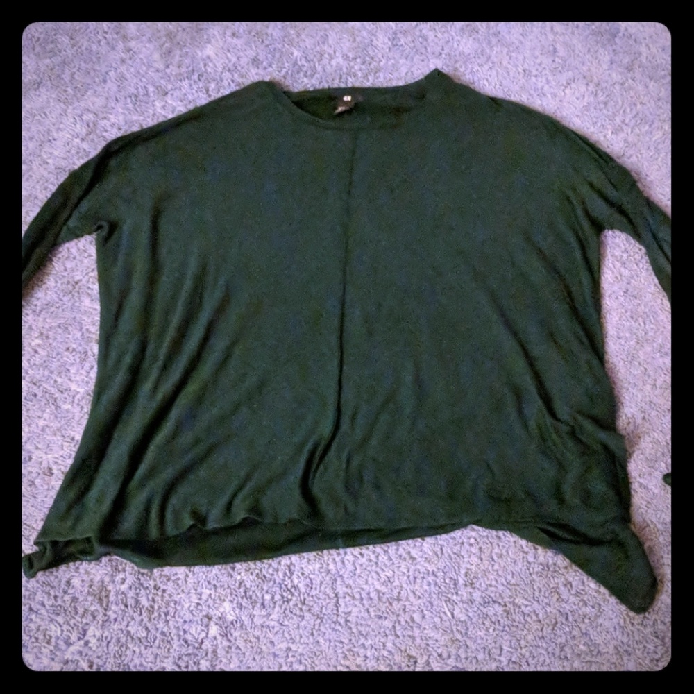 Dark green flowy sweater